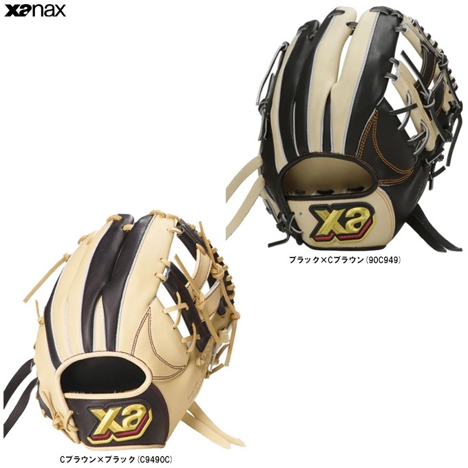 ⚾️★希少カラー★　ザナックス　一般軟式グローブ　右投げ　ブルー　送料込み Cブラウン/右投げのみ】XANAX（ザナックス）軟式用グラブ