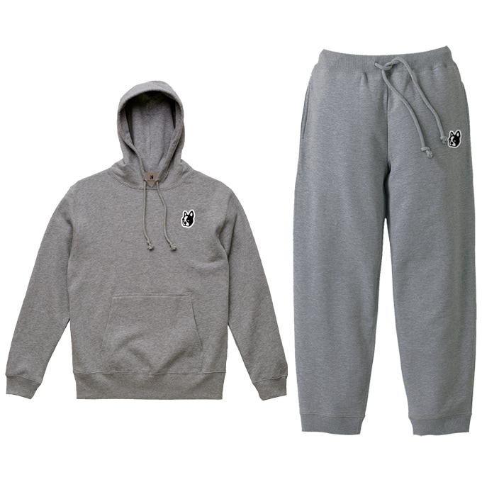 クラウディオ・パンディアーニ スウェット上下セット ダークグレー junky（ジャンキー）スウェットフーディー パンツ 上下セット（CP24B06