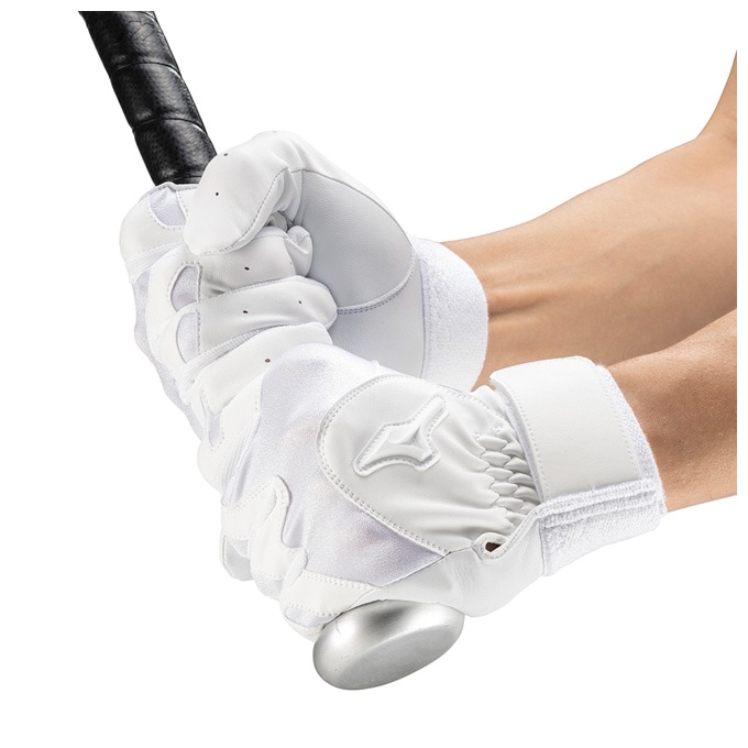 MIZUNO（ミズノ）限定 バッティンググラブ 両手用 洗える天然皮革 高校