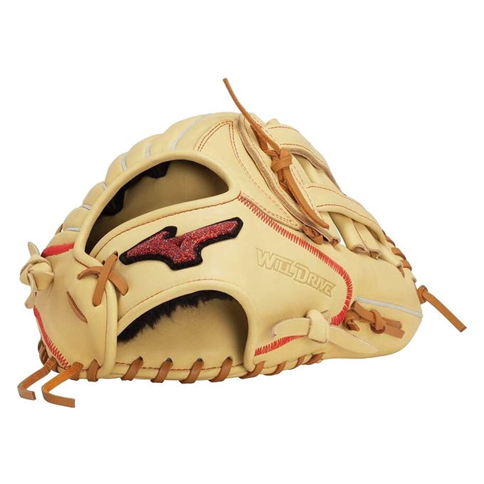 MIZUNO（ミズノ）限定 軟式用グラブ ウィルドライブ レッド U-Plus