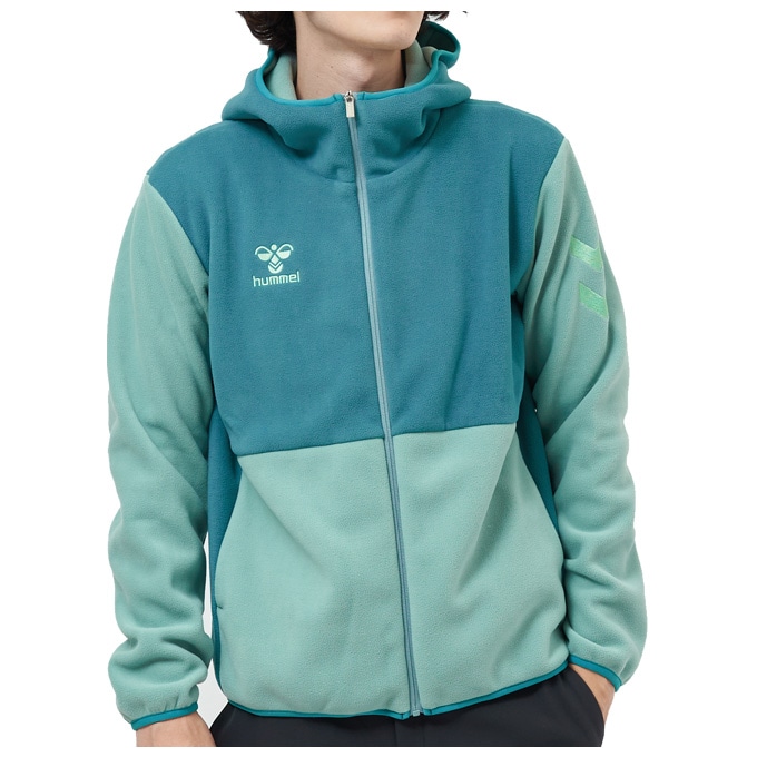 グリーン/Mのみ】hummel（ヒュンメル）マイクロフリースジャケット