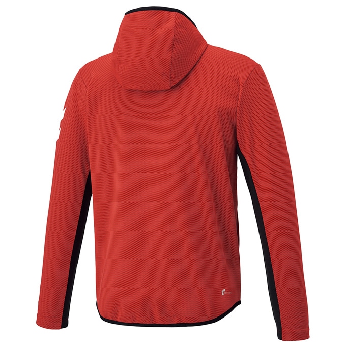 hummel 赤 長袖 サッカーウェア 上下セットアップ hummel（ヒュンメル）トレーニングジップアップフーディー フル