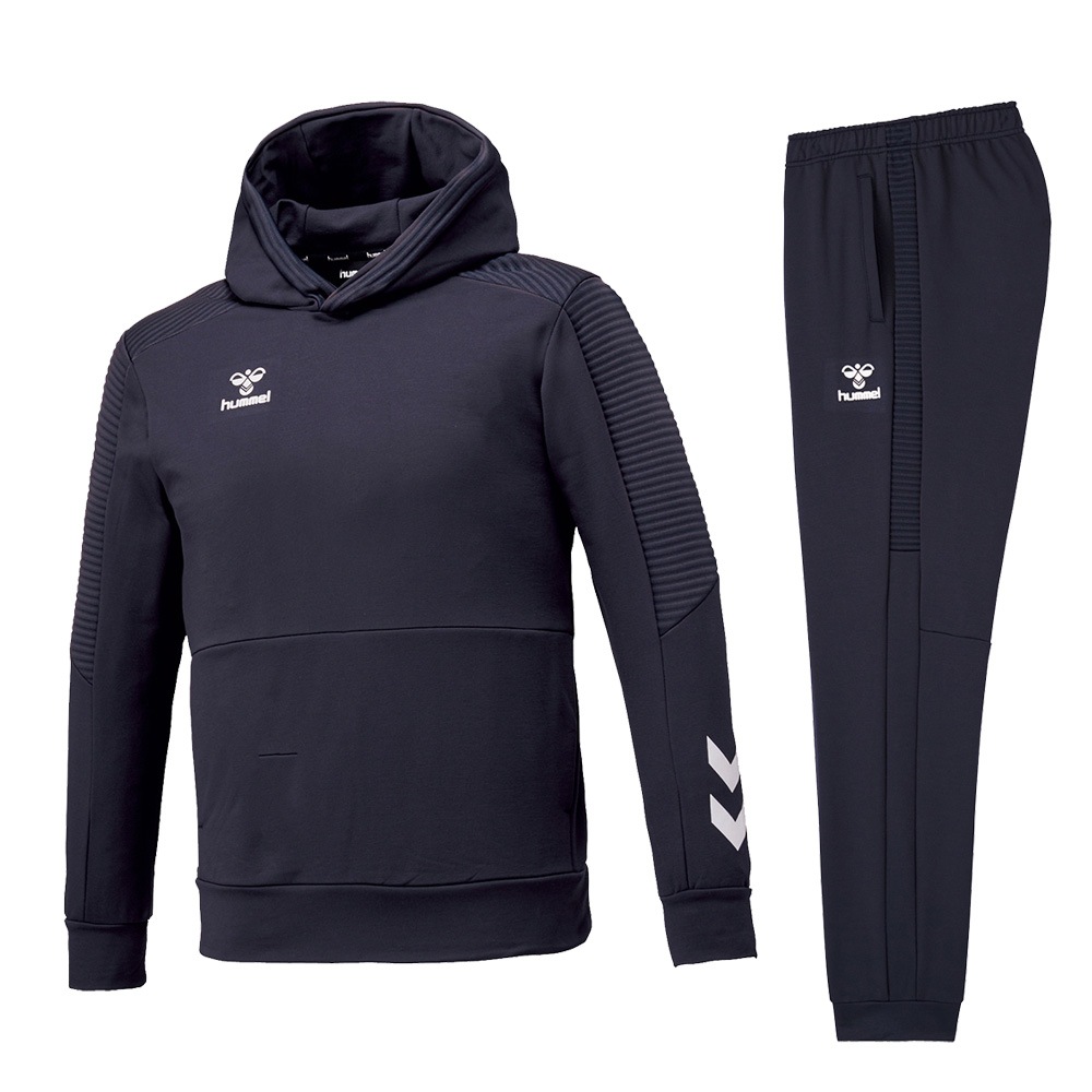 hummel（ヒュンメル）スウェットプルオーバーフーディー パンツ 上下