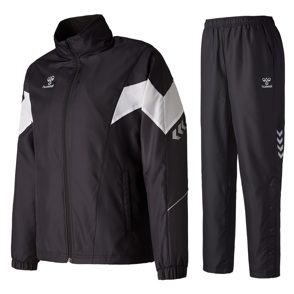 hummel（ヒュンメル）ウィンドブレーカー 上下セット 裾ボタンタイプ