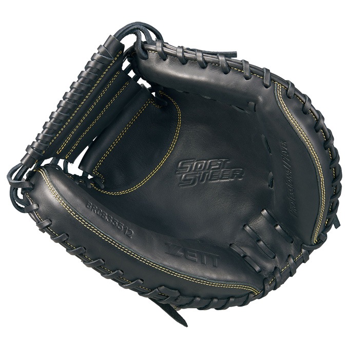 ブラックのみ】ZETT（ゼット）軟式用キャッチャーミット ソフトステア