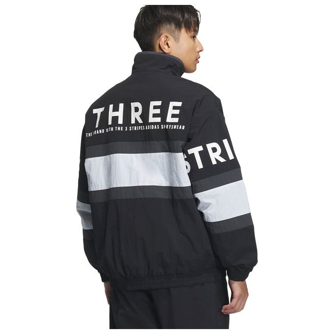 新品　アディダスオリジナル　メンズ　裏メッシュ　スポーティ　ナイロンジャケットM ネイビー/Sのみ】adidas（アディダス）ワーディング パック ルーズ