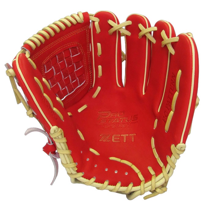【軟式 投手用 千賀モデル】ZETT Pro Model 軟式グローブ レッド 軟式 投手用 千賀モデル】ZETT Pro Model 軟式グローブ レッド