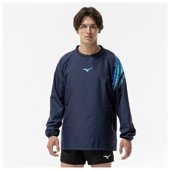 ミズノ　大学　インカレ　バレーボール　パーカー ネイビー/XLのみ】MIZUNO（ミズノ）限定 FUNTASTウインド