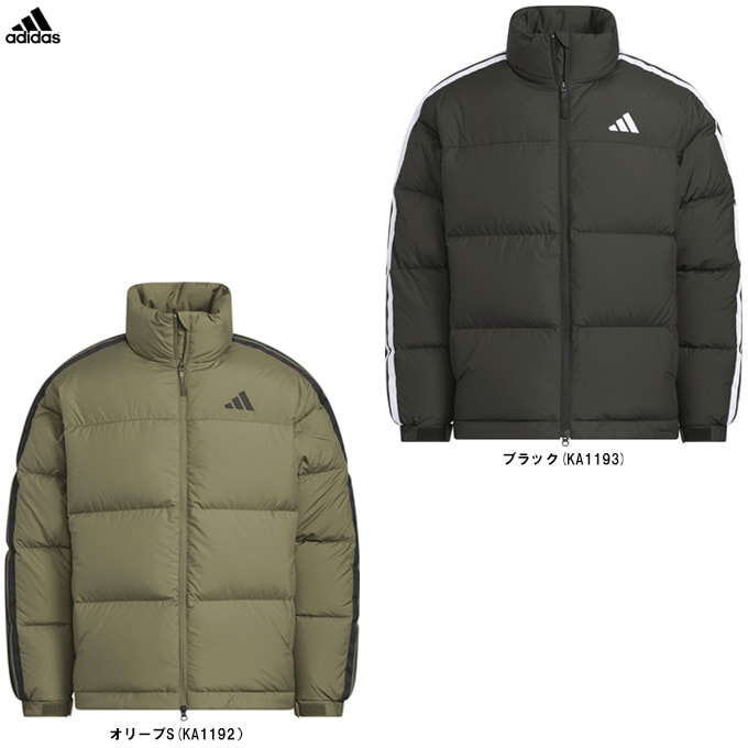 新品タグ付き/adidas公式サイト購入/ライトダウン/サイズL/試着のみ adidas（アディダス）エッセンシャルズ スリーストライプス ライト