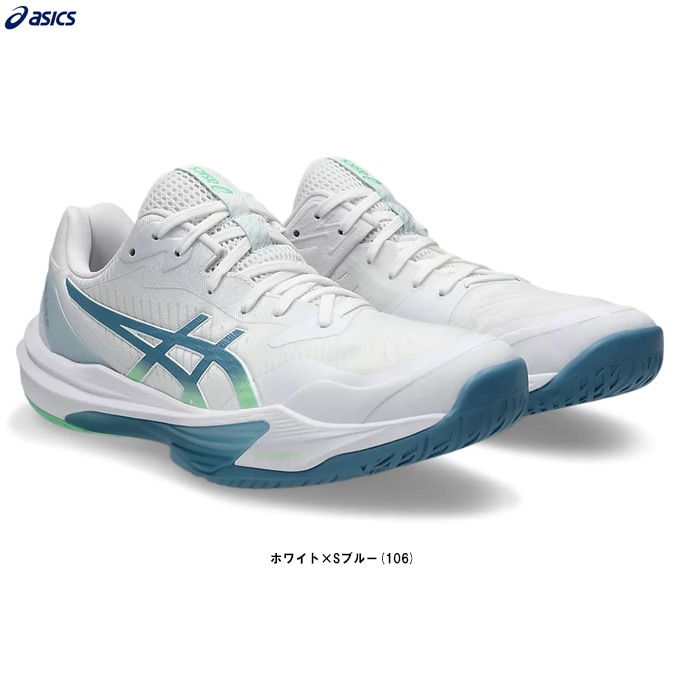 asics バレーシューズ FlyteFoam ホワイト/ネイビー 24センチ バレーシューズ 水色 asics バレーシューズ FlyteFoam ホワイト
