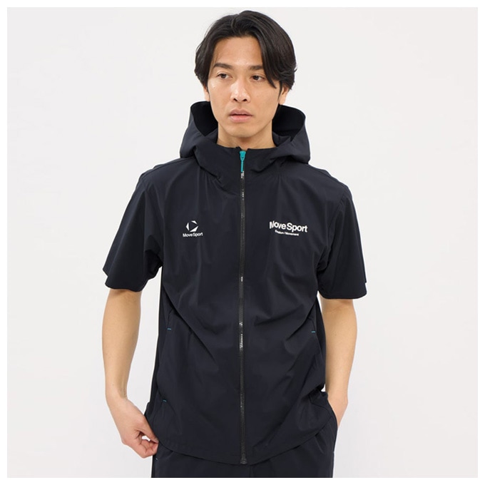 DESCENTE（デサント）ムーブスポーツ 半袖フルジップクロスフーディ