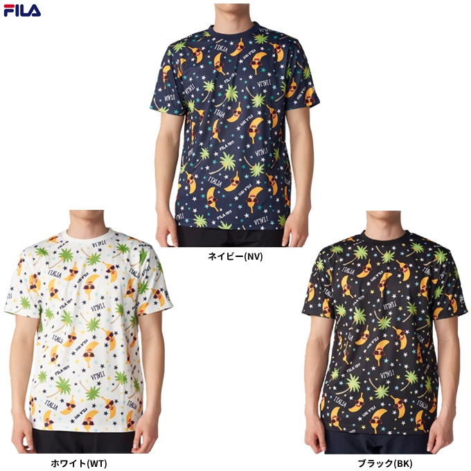 FILA☆パイナップル柄 半袖Tシャツ FILA（フィラ）半袖Tシャツ（746635Z）ゴルフウェア スポーツ