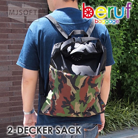 beruf 2-DECKER SACK BK/CAMO brf-LW01 ٥롼 ǥå å ֥å/ե顼 ڥݥ10ܡ