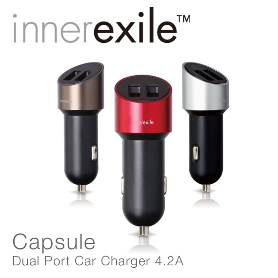 innerexile [����ʡ�����������] Capsule Dual Port Car Charger 4.2A�ں߸˸¤��ò���