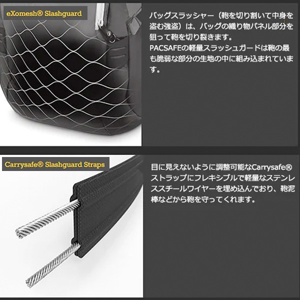 Pacsafe V24 �Хå��ѥå�  (12970389) ���� �����ɻߵ�ǽ ����ι�Կ侩 ���å�������̵���ʲ��츩������ˡ�