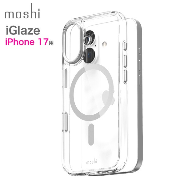 moshi iGlaze for iPhone 17 (Luna Silver) MagSafe�б� [99M2251021]