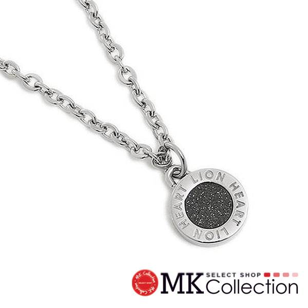 ライオンハート ネックレス メンズ 正規品 LION HEART アクセサリー LH-1 PAIR LINE ペアライン サークルコインネックレス シルバー×ブラック 04N126SM |ブランド一覧