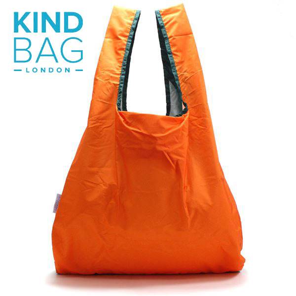カインドバッグ エコバッグ 折りたたみ メンズ レディース 正規品 KINDBAG ショッピングバッグ 海外ブランド コンパクト 軽量 Bicolour Green & Orange 3891052|
