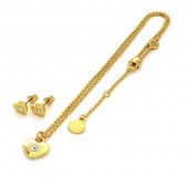 マークジェイコブス ネックレス ピアス レディース セット MARC JACOBS アクセサリー ハート アンド スター ハート ネックレス アンド ピアス ゴールド×クリスタル J341MT1PF2