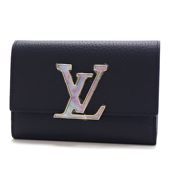 ギフトラッピング無料 ルイヴィトン 三つ折り財布 レディース LOUIS VUITTON Wallet ポルトフォイユ・カプシーヌ コンパクト ミッドナイトブルー M81674|ブランド一覧|MKco
