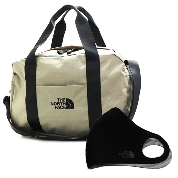 セットでお得 ザ ノースフェイス マスクセット ボストンバッグ THE NORTH FACE 2Way ショルダーバッグ ベージュ NN2FP50B DBE |ブランド一覧|MKcollection