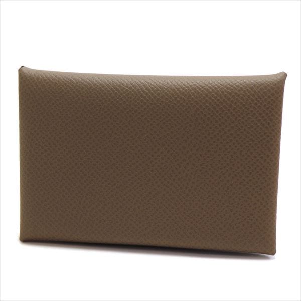᥹ ɥ ǥ  HERMES Card Case  ȡ CALVI EPSON ETOUPE 
