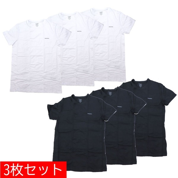 ディーゼル Tシャツ 三枚セット メンズ DIESEL クルーネック Vネック SPDG AALW |アパレル|MKcollection