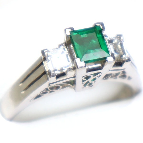 �ץ����900 ��� ������� PT900 Ring Emerald ���奨�꡼ jewelry ����� �桼���� Reuse