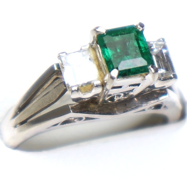 �ץ����900 ��� ������� PT900 Ring Emerald ���奨�꡼ jewelry ����� �桼���� Reuse