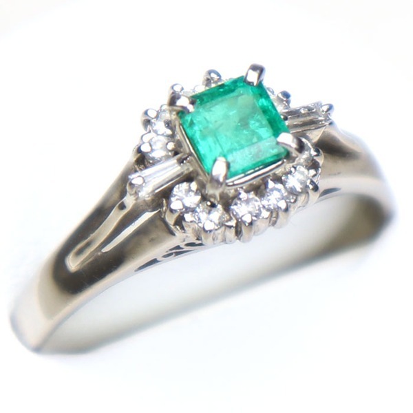 �ץ����900 ��� ������� PT900 Ring Emerald ���奨�꡼ jewelry ����� �桼���� Reuse
