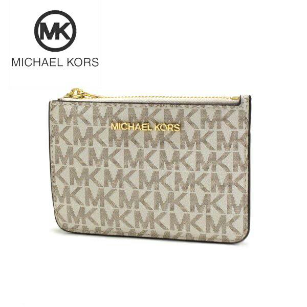 �ޥ����륳���� �����󥱡��� ��ǥ����� Michael Kors coin purse �����å� ���å� �ȥ�٥� �����ͥ��㡼 ���⡼�� �ȥå� ���å� ID ������� ������ �ݡ��� �Х˥� 35H9GTVP1B VANILLA