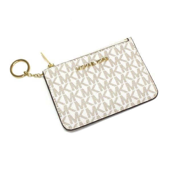 �ޥ����륳���� �����󥱡��� ��ǥ����� Michael Kors coin purse �����å� ���å� �ȥ�٥� �����ͥ��㡼 ���⡼�� �ȥå� ���å� ID ������� ������ �ݡ��� �Х˥� 35H9GTVP1B VANILLA