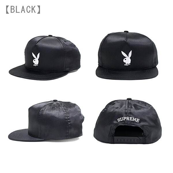 ����ץ꡼�� ����å� ��� ��ǥ����� Supreme ˹�� PLAYBOY STATIN 5-PANEL CAP �֥�å� SS16H49