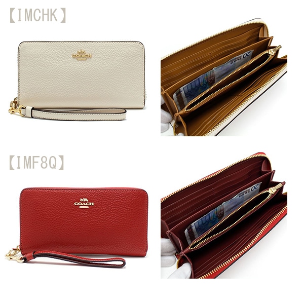 ������ Ĺ���� ��ǥ����� ���ȥ�å��դ� COACH Wallet ���� ���å� ���饦��� ������å� �饰���奢�꡼ �ڥ֥�� �쥶�� C4451