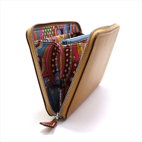 ����᥹ Ĺ���� ��ǥ����� HERMES Wallet �饦��ɥե����ʡ� AZAP SILKIN LONG EV-CAR-BL 