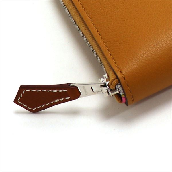 ����᥹ Ĺ���� ��ǥ����� HERMES Wallet �饦��ɥե����ʡ� AZAP SILKIN LONG EV-CAR-BL 