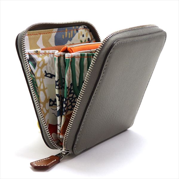 ����᥹ �����󥱡��� ��ǥ����� HERMES coin purse �����å� ����ѥ��� AZAP SILKIN COM GRIS MEYER  