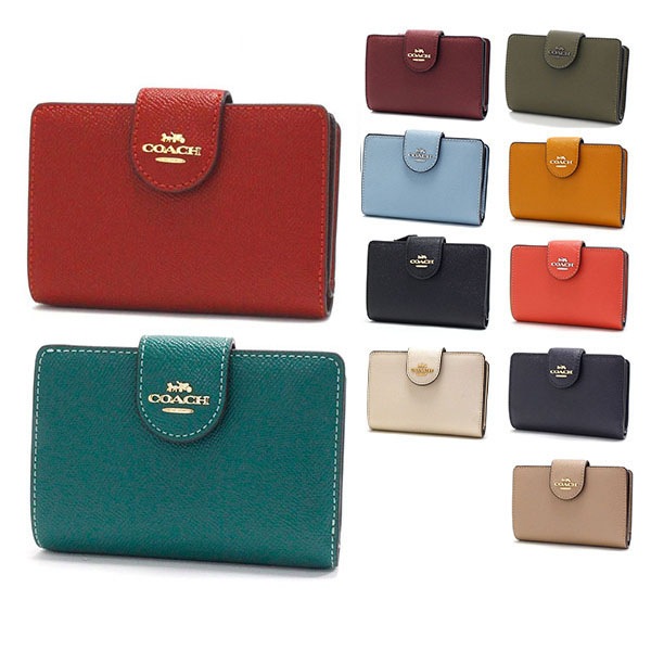 【新品未使用】COACH 三つ折り財布 ブラウン COACH 三つ折り財布 ブラウン/レッド