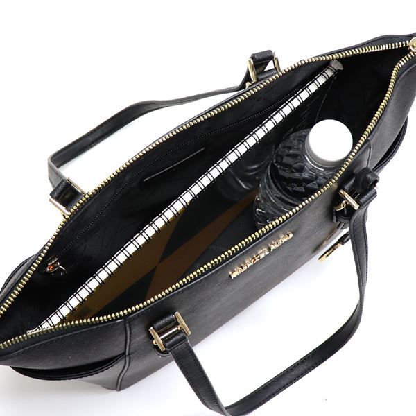 �ޥ����륳���� �ȡ��ȥХå� ��ǥ����� MICHAEL KORS �顼�� �ȥå� ���å� �ȡ��� ���㡼���å� �쥶�� �֥�å� 35T0GCFT7L BLACK