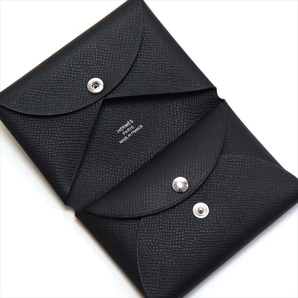 ᥹ 󥱡 ǥ  HERMES Coin Purse   ǥ奪 Υ CALVI DUO EP NOIR 