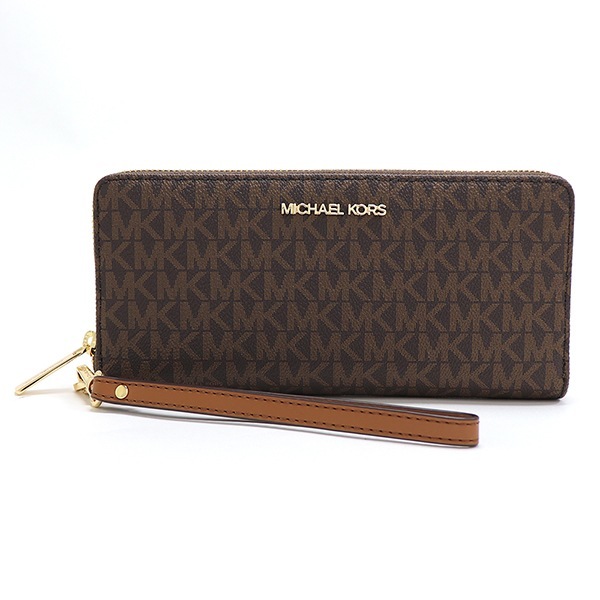 ���եȥ�åԥ�̵�� �ޥ����륳���� Ĺ���� ��ǥ����� MICHAEL KORS Wallet �饦��ɥե����ʡ� �����ͥ��㡼 �֥饦�� 35F8GTVT3B BROWN