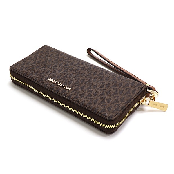 ���եȥ�åԥ�̵�� �ޥ����륳���� Ĺ���� ��ǥ����� MICHAEL KORS Wallet �饦��ɥե����ʡ� �����ͥ��㡼 �֥饦�� 35F8GTVT3B BROWN