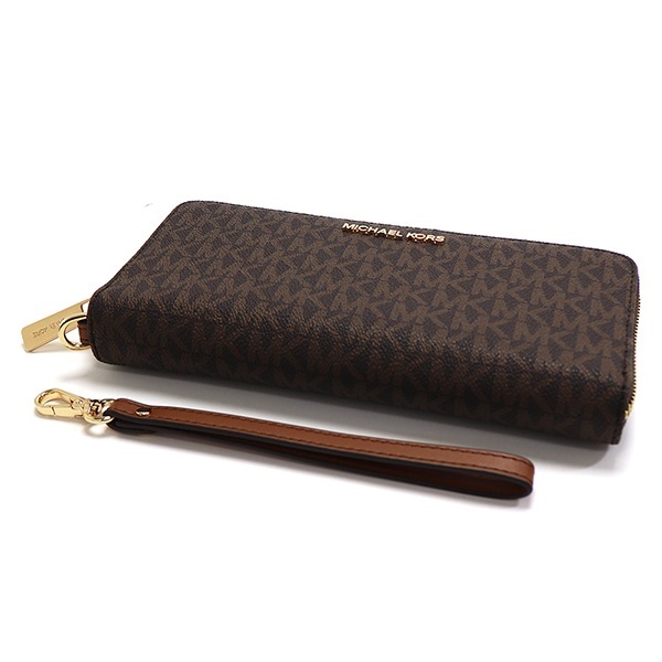 ���եȥ�åԥ�̵�� �ޥ����륳���� Ĺ���� ��ǥ����� MICHAEL KORS Wallet �饦��ɥե����ʡ� �����ͥ��㡼 �֥饦�� 35F8GTVT3B BROWN