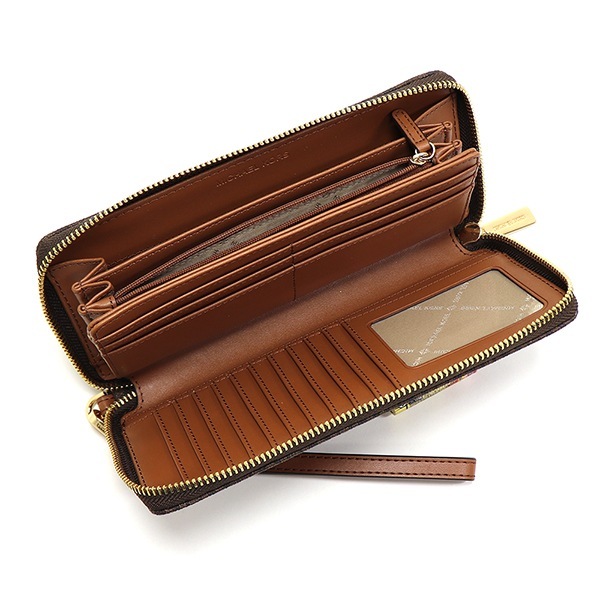 ���եȥ�åԥ�̵�� �ޥ����륳���� Ĺ���� ��ǥ����� MICHAEL KORS Wallet �饦��ɥե����ʡ� �����ͥ��㡼 �֥饦�� 35F8GTVT3B BROWN