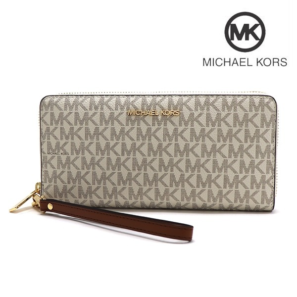���եȥ�åԥ�̵�� �ޥ����륳���� Ĺ���� ��ǥ����� MICHAEL KORS Wallet �饦��ɥե����ʡ� �����ͥ��㡼 �Х˥� 35F8GTVT3B VANIL