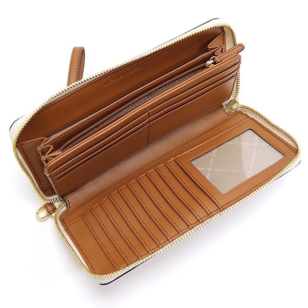 ���եȥ�åԥ�̵�� �ޥ����륳���� Ĺ���� ��ǥ����� MICHAEL KORS Wallet �饦��ɥե����ʡ� �����ͥ��㡼 �Х˥� 35F8GTVT3B VANIL