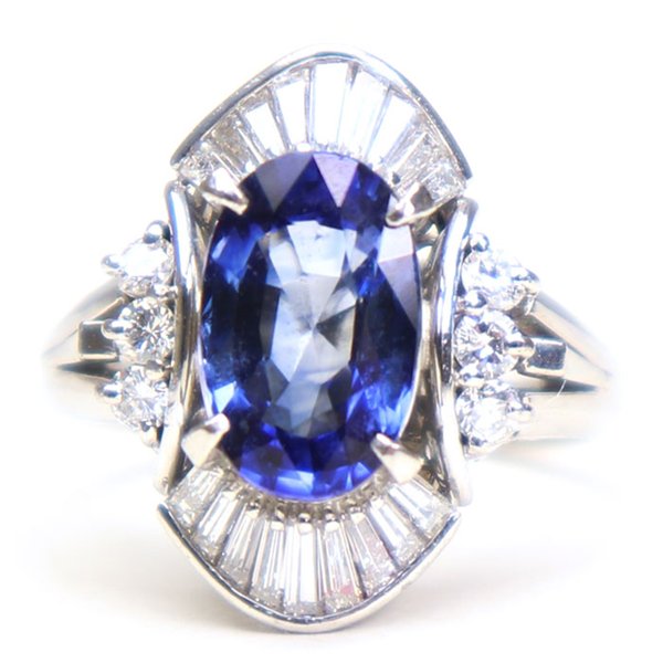 �ץ����900 ��� ���ե����� PT900 Ring Sapphire ���奨�꡼ jewelry ����� �桼���� Reuse