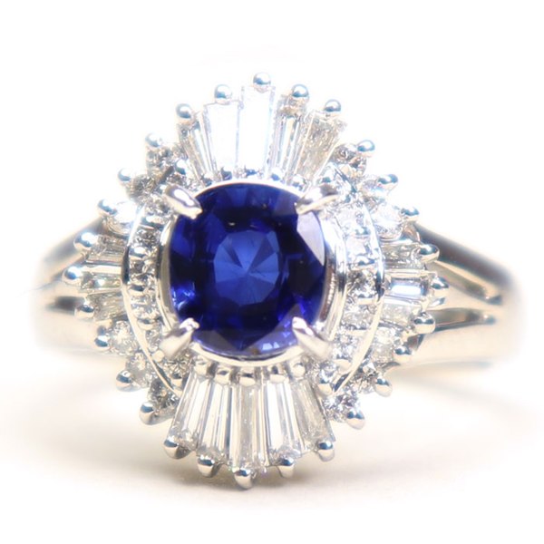 �ץ����900 ��� ���ե����� PT900 Ring Sapphire ���奨�꡼ jewelry ����� �桼���� Reuse