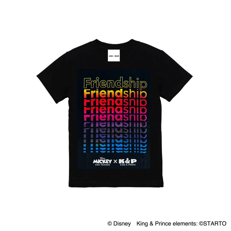 Mickey & Friends x King＆Prince ＜Friendshipレコードジャケット＞Tシャツ(ジュニアサイズ)