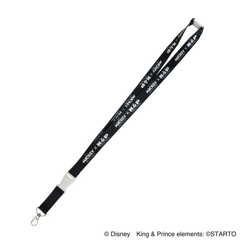 Mickey & Friends x King＆Prince ＜ロゴ＞ネックストラップ ブラック